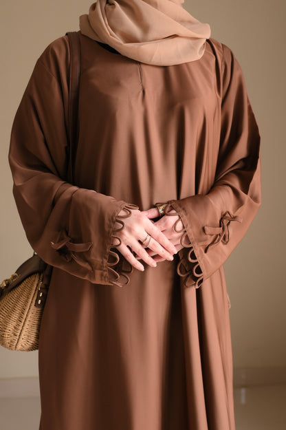 Elysian Bow Sleeve Nida Abaya-Cadbury