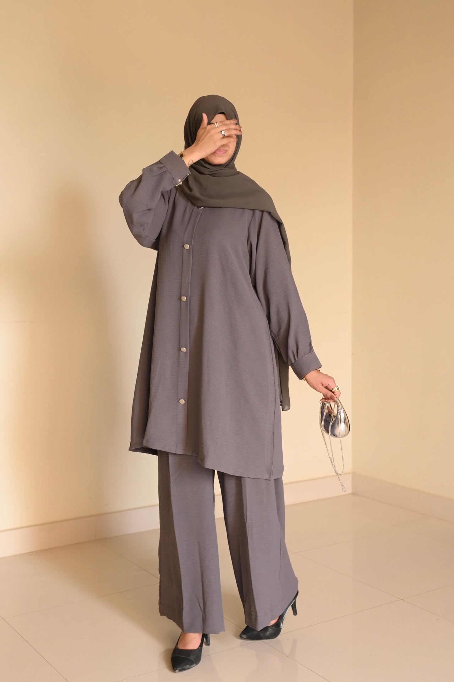 Modest Coord Set- English Grey