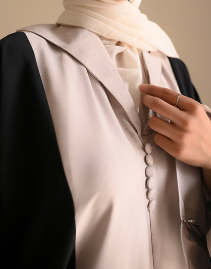 Monochrome Muse Abaya – Premium Nida