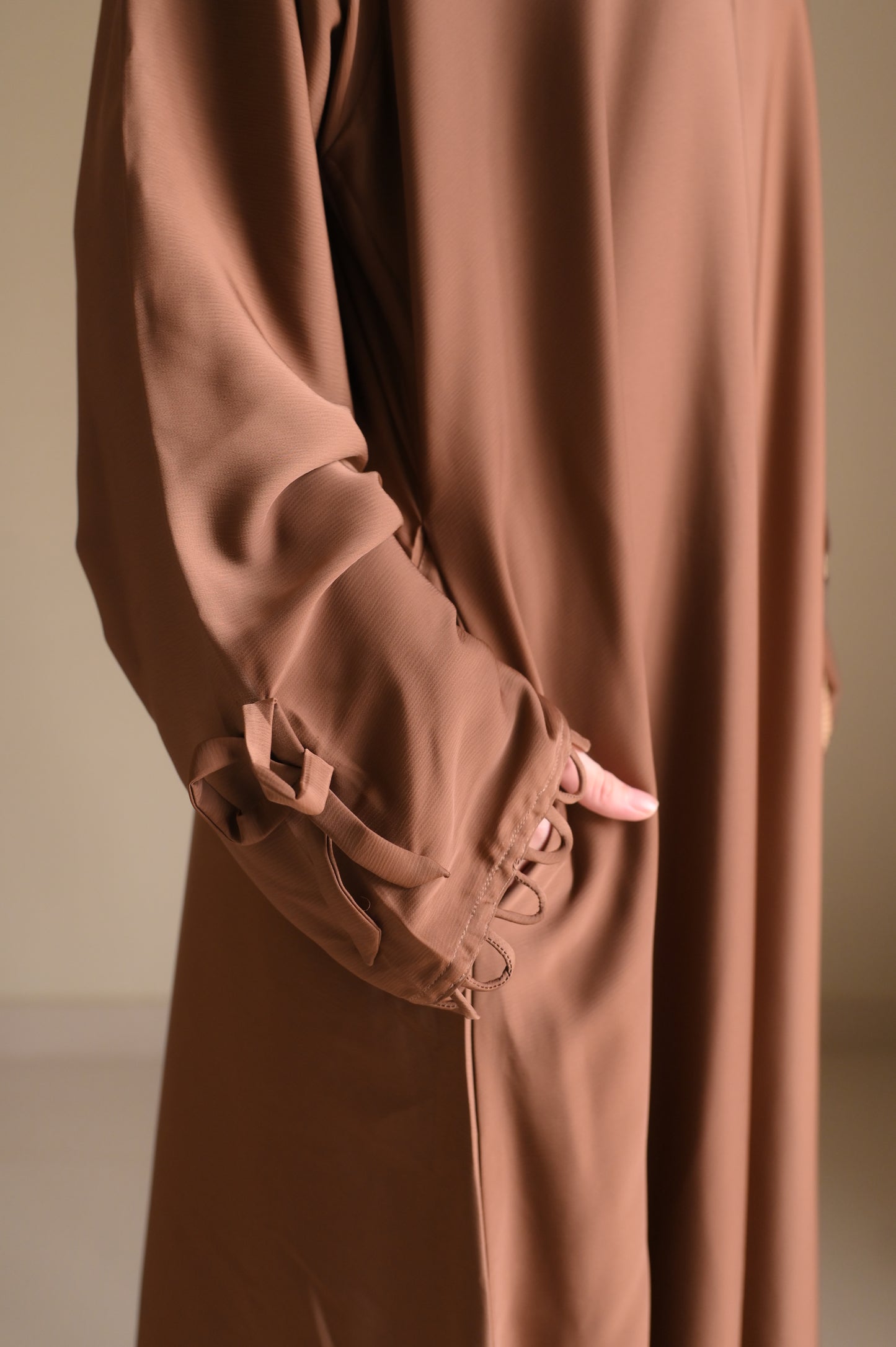 Elysian Bow Sleeve Nida Abaya-Cadbury