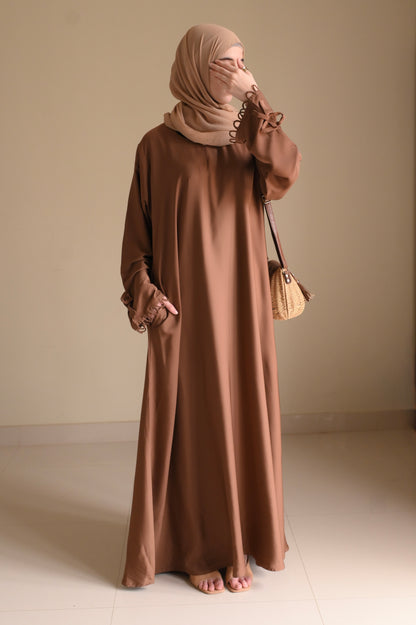 Elysian Bow Sleeve Nida Abaya-Cadbury