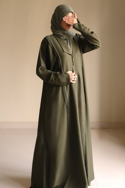 Olive Resistance-Coat Abaya