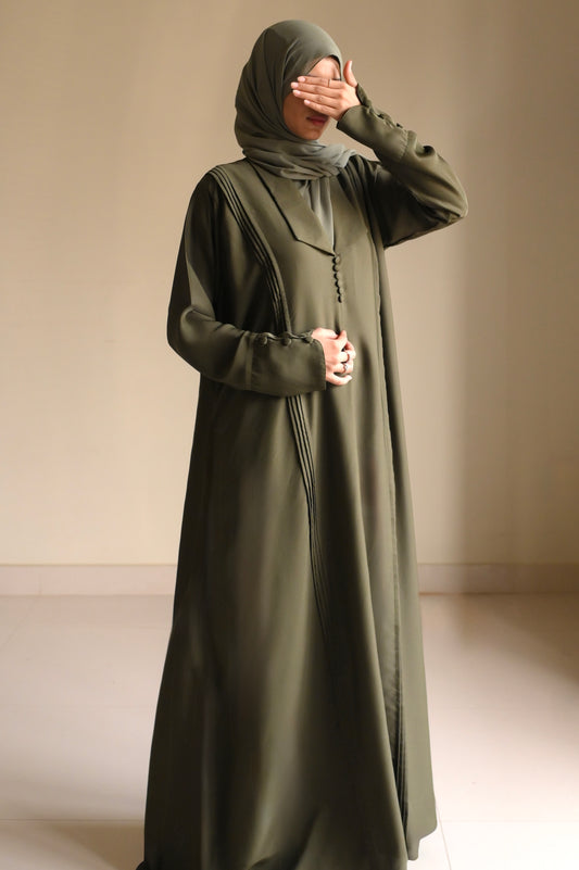 Olive Resistance-Coat Abaya