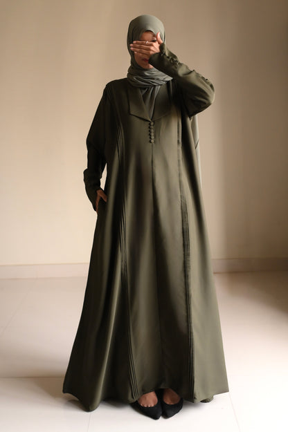 Olive Resistance-Coat Abaya