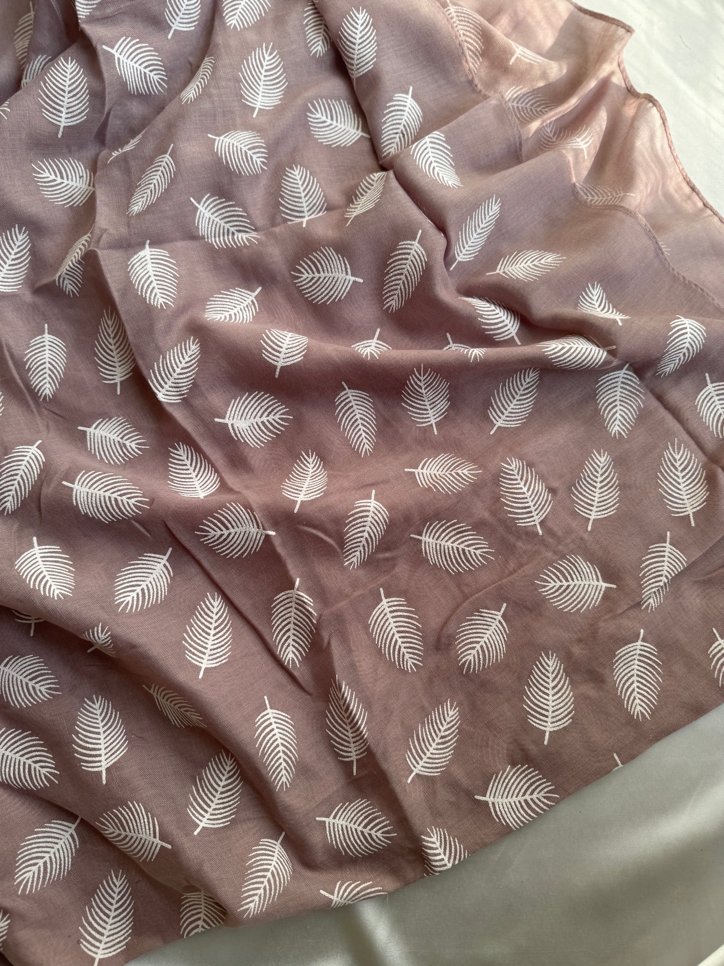 Block Print Feathers- Muave