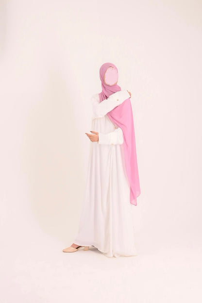 Raha- Bahrain Coat Abaya- Pearl White