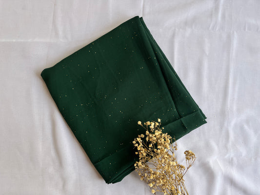 Sparkle Georgette- Bottle Green