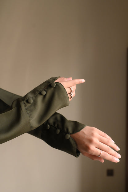 Olive Resistance-Coat Abaya