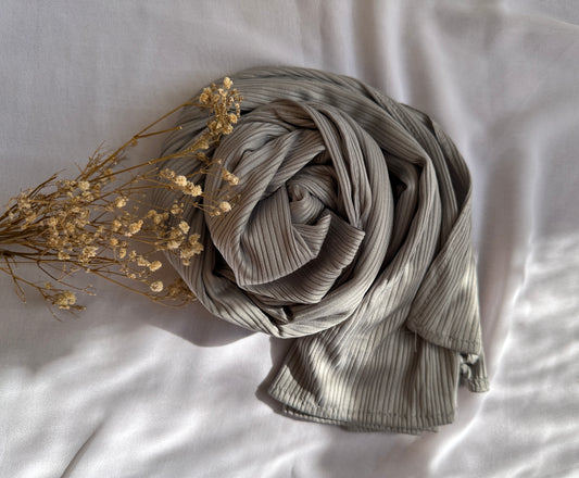 Satan Ribbed Jersey- Silver