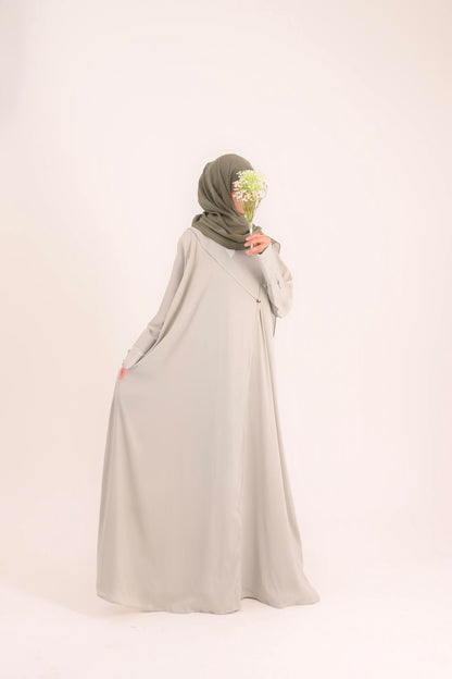 Raha- Bahrain Coat Abaya- Pistachio