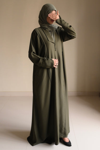 Olive Resistance-Coat Abaya