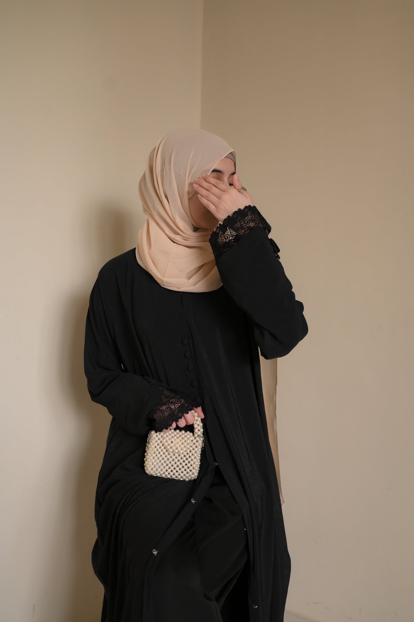 Arwa Luxe Coat Abaya- Black