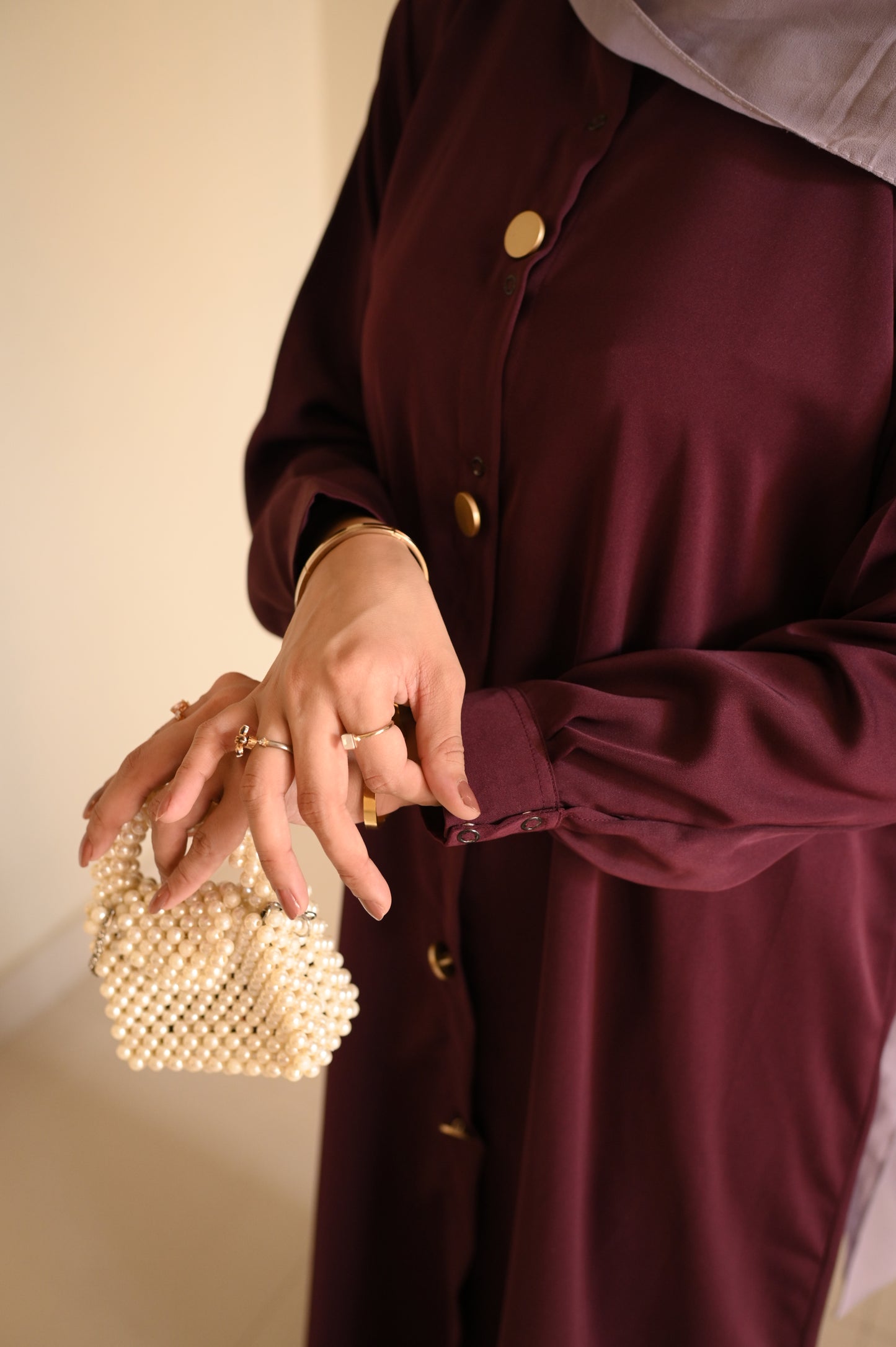 Elara Coord Set- Maroon- Premium Nida