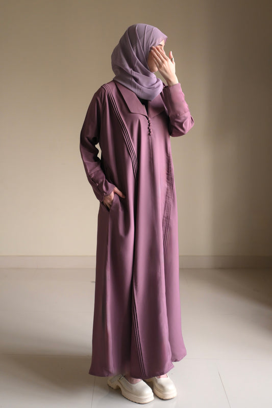 Lilac Harmony-Coat Abaya