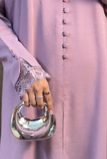 Arwa Luxe Coat Abaya- Lilac