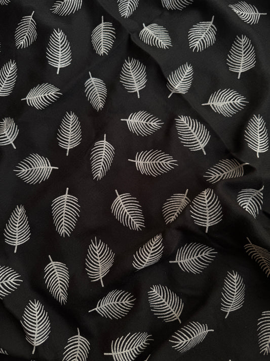 Block Print Feathers- Black