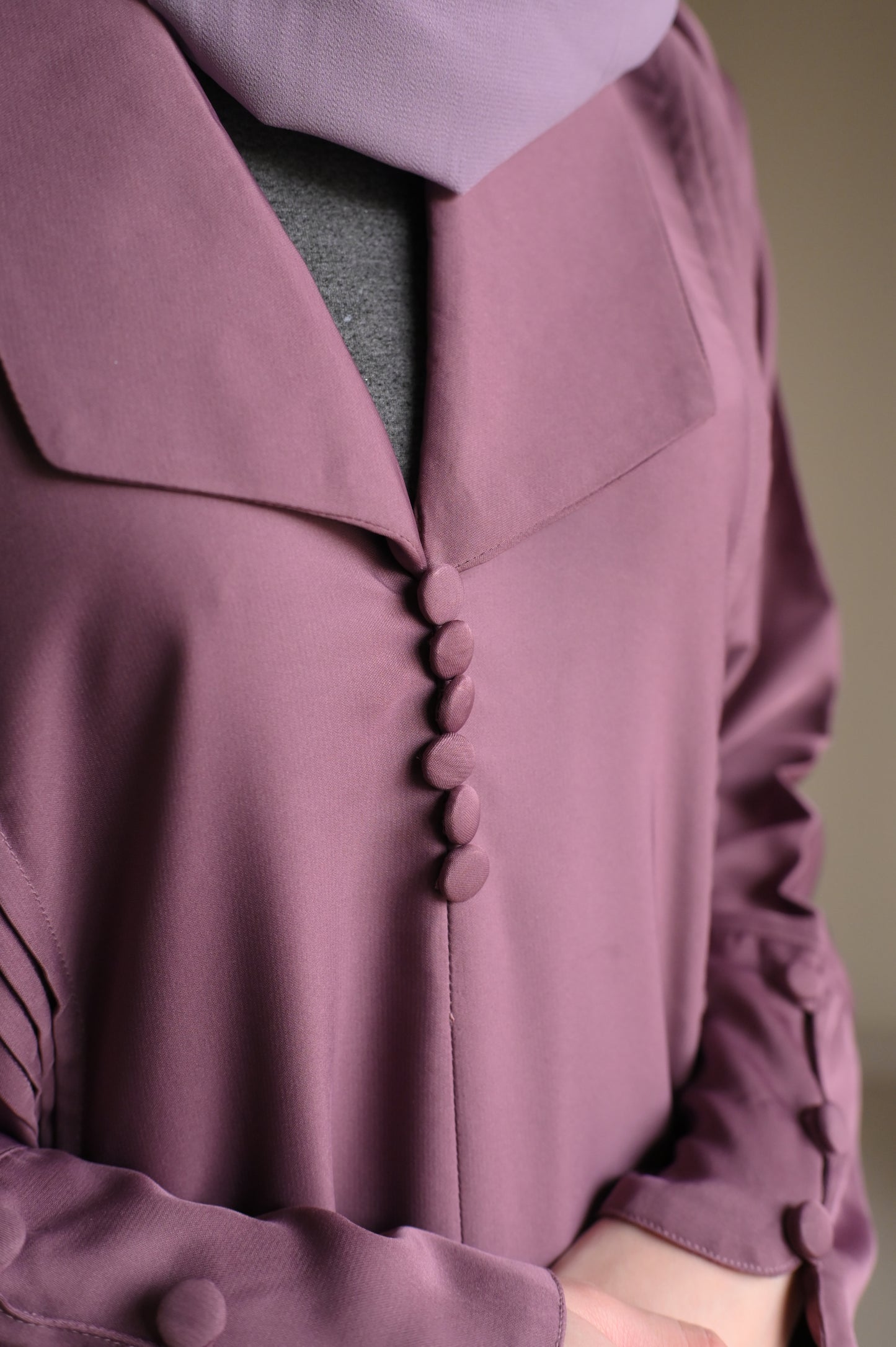 Lilac Harmony-Coat Abaya