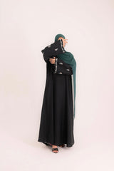 Black Flora- Embroidered Abaya