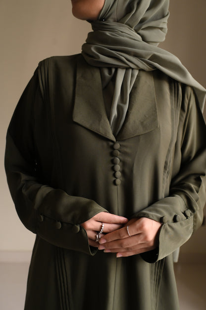 Olive Resistance-Coat Abaya