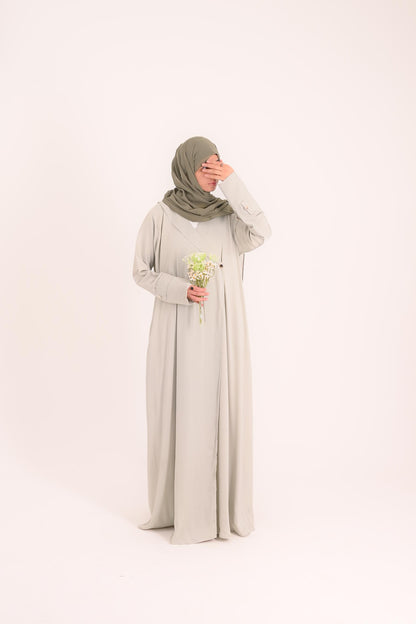 Raha- Bahrain Coat Abaya- Pistachio