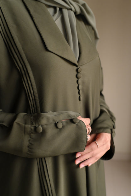Olive Resistance-Coat Abaya