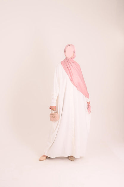 Radiant Swan- White Butterfly Abaya