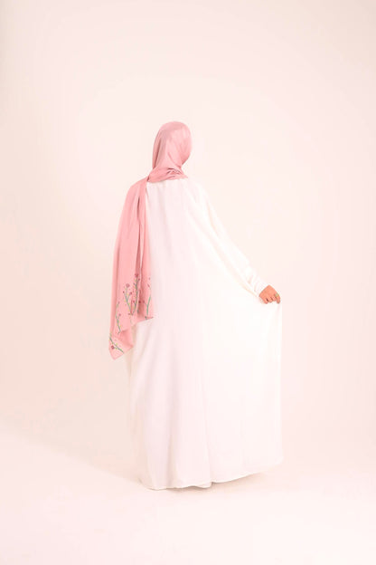 Radiant Swan- White Butterfly Abaya
