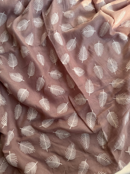 Block Print Feathers- Muave