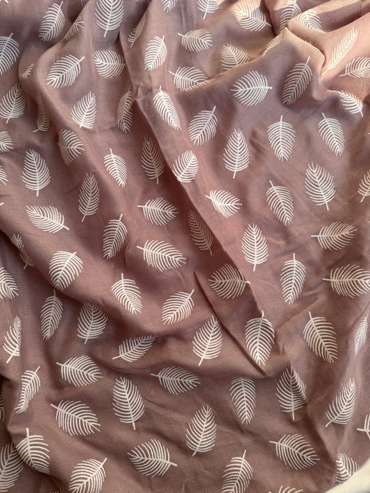 Block Print Feathers- Muave