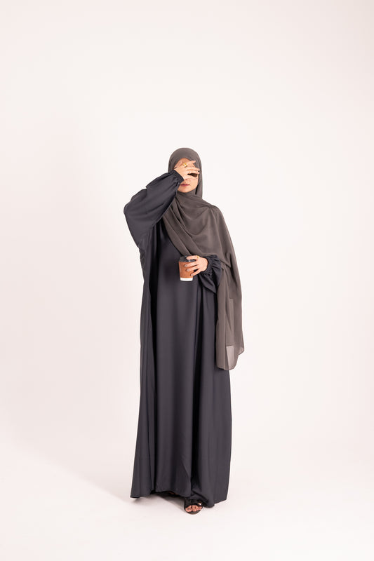 Everyday Staple Abaya- Charcoal Grey