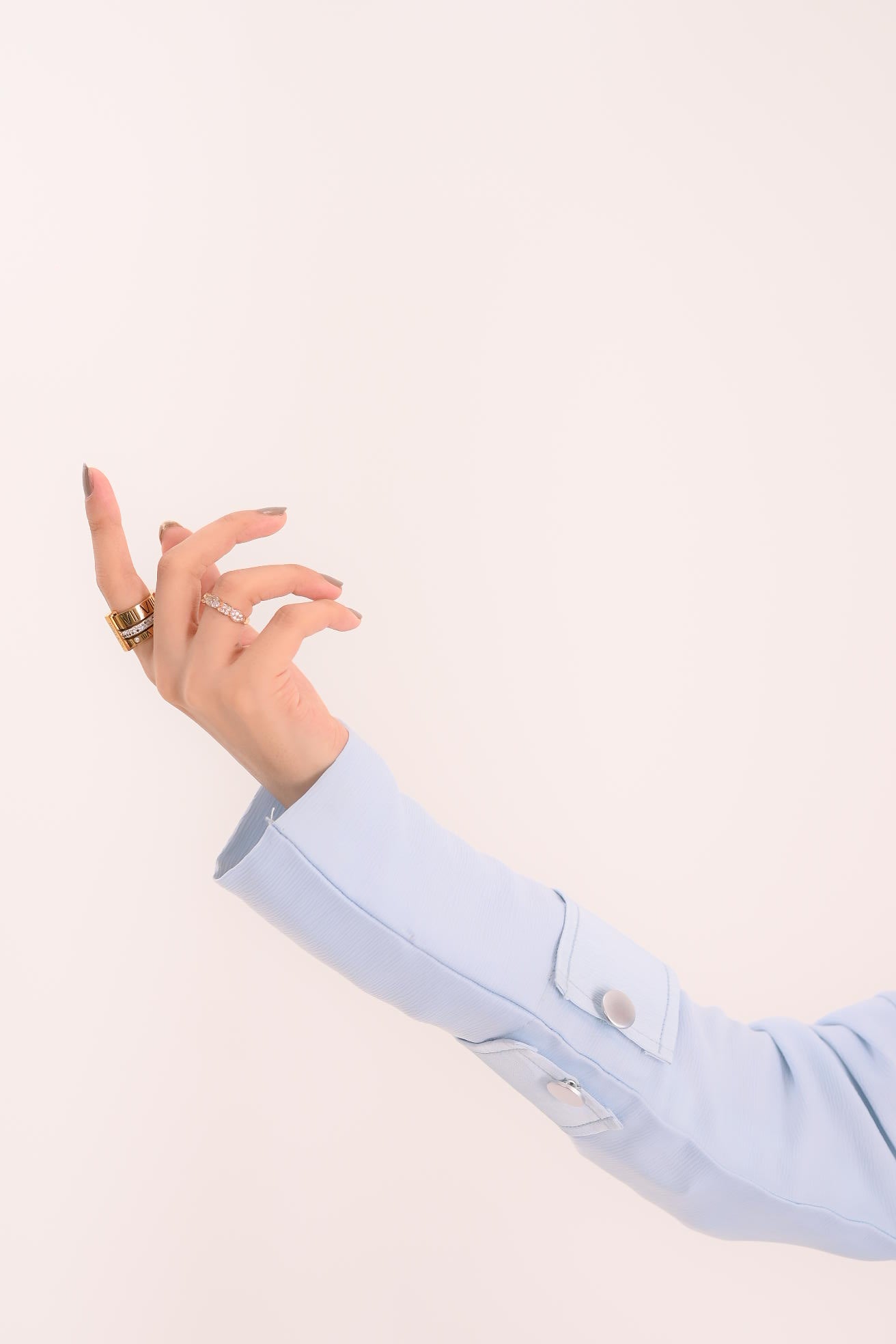 Raha- Bahrain Coat Abaya- Pastel Blue