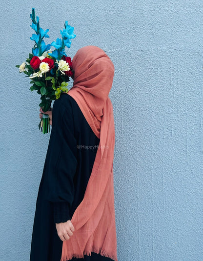 Turkish Lawn Hijabs- Large Size- Rusty Penny