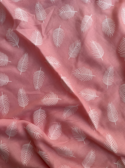 Block Print Feathers- Pink
