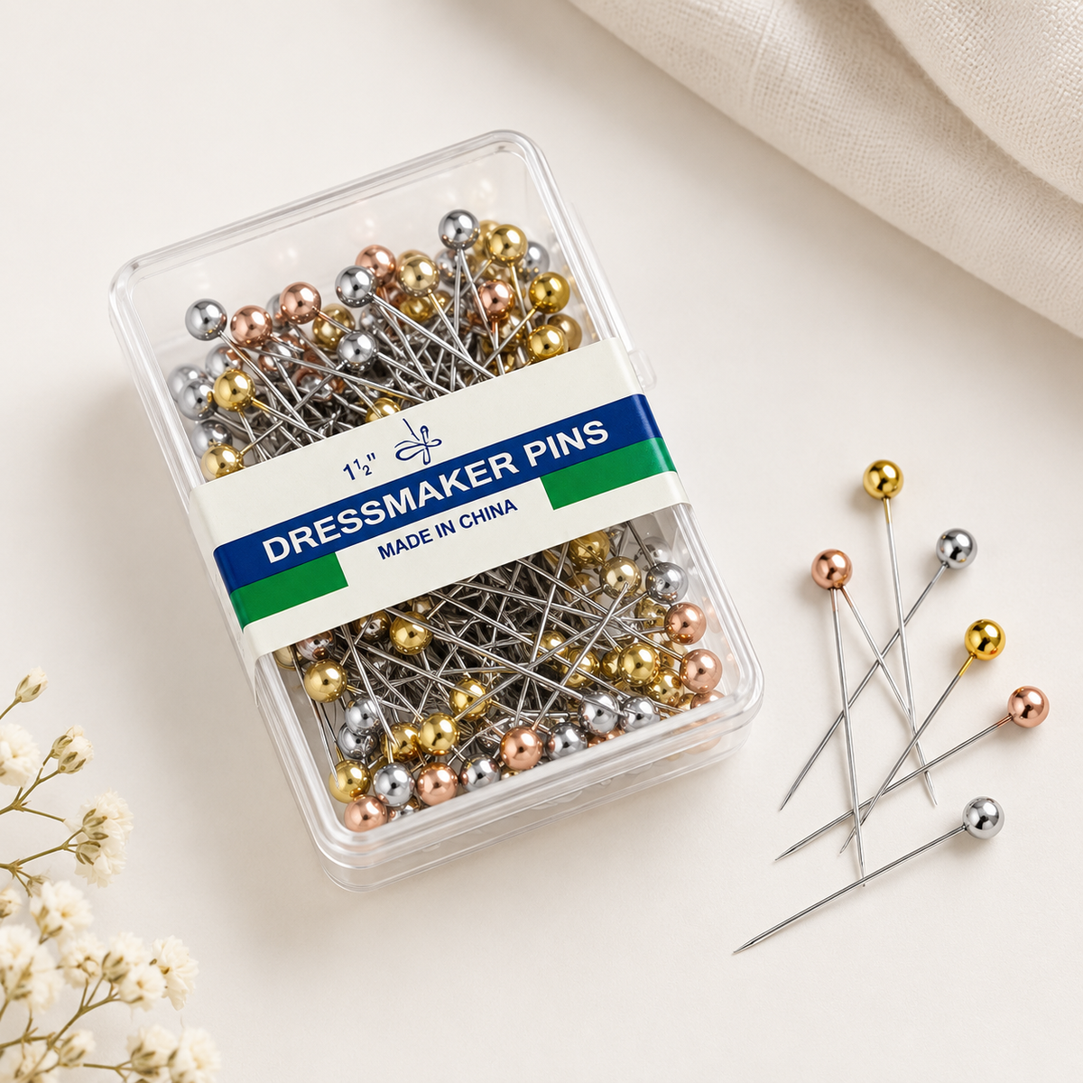 Basic Pins Box- Metallic Color