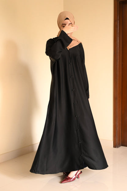 Noir Luxe Staple Abaya- Jet black