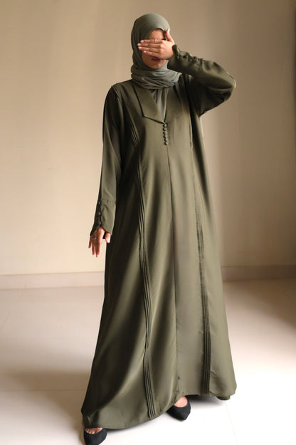 Olive Resistance-Coat Abaya