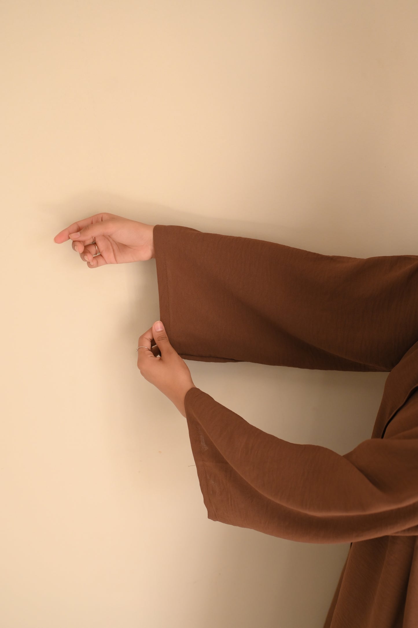 Button Down-Modest Coord Set- Coffee Brown