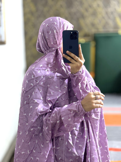 Prayer Gown- Dandelions- Lilac