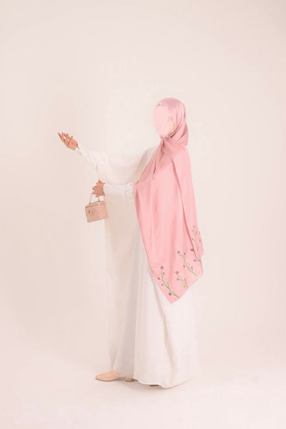 Radiant Swan- White Butterfly Abaya