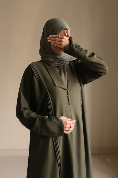 Olive Resistance-Coat Abaya