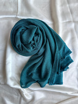 Moonlight Crumpled Jersey Hijabs- Teal Zinc