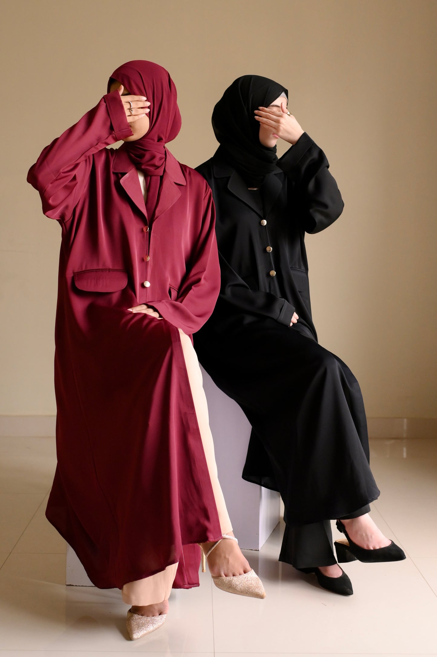 Staple Winter Coat Abaya-Black