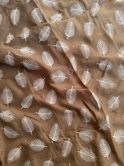 Block Print Feathers- Tan