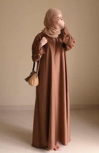 Elysian Bow Sleeve Nida Abaya-Cadbury
