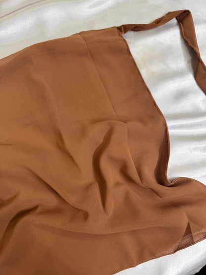 Georgette Half niqabs- 50+ Colors