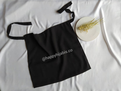 Black Half Niqab- Korean Chiffon