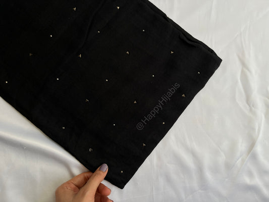 Dynamite Studded Hijabs- Black