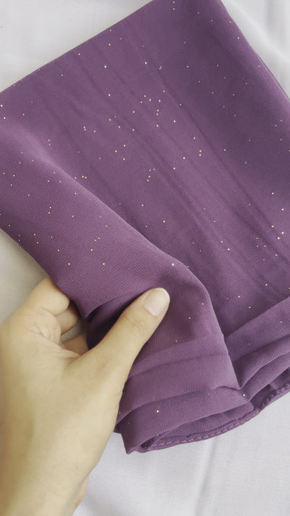 Sparkle Georgette- Violet Purple